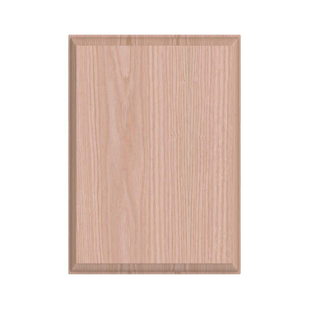 EVERMARK Stair Parts 7327 4-1/2 in. x 6 in. Unfinished Red Oak Craftsman Rosette Handrail Fitting