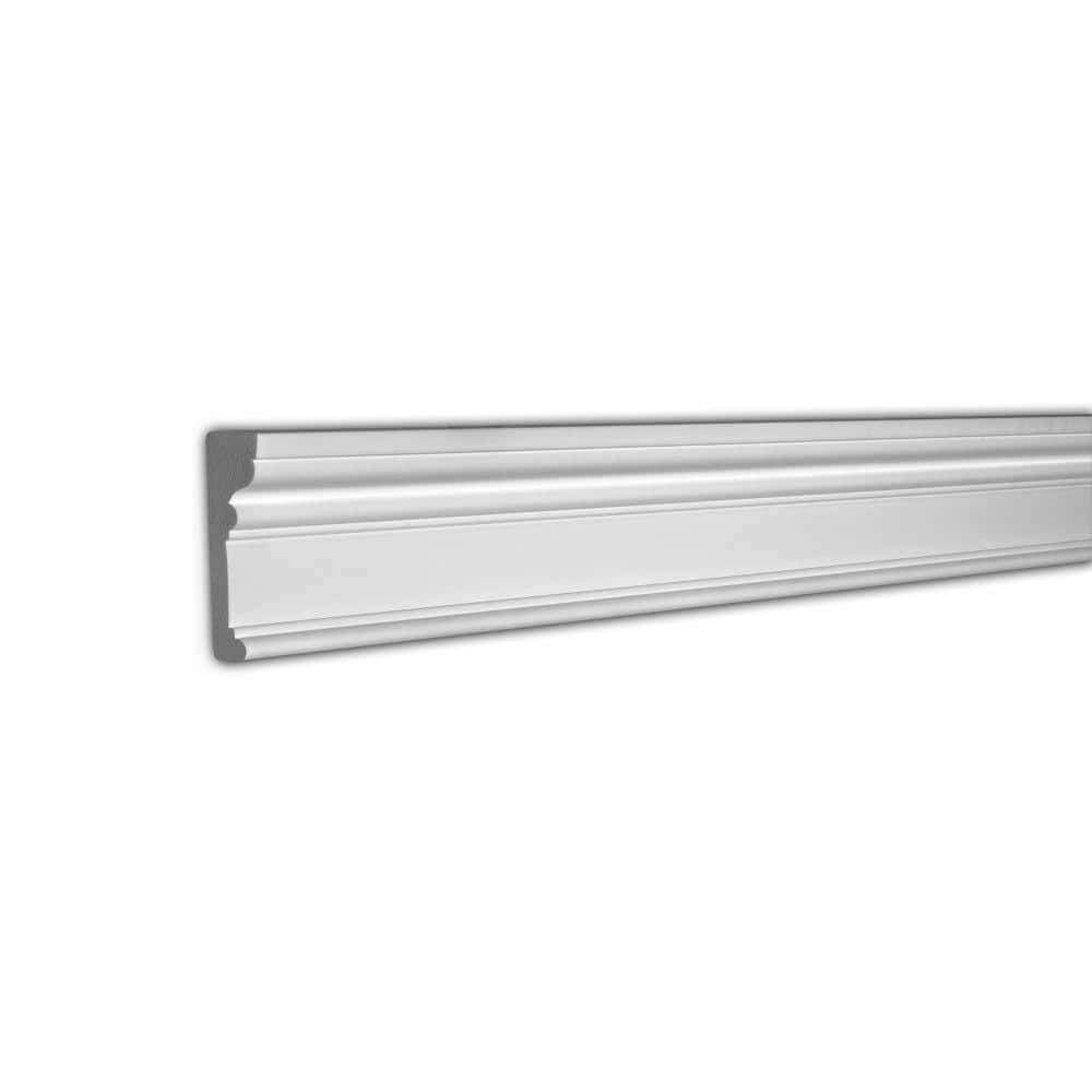American Pro Decor RB03 1-1/8 in. x 3-5/8 in. x 96 in. Recycled Polystyrene Door and Window Casing Moulding Pro Pack 48 LF (6-Pack)