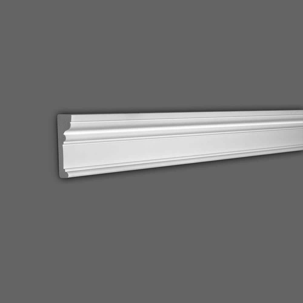 American Pro Decor RB03 1-1/8 in. x 3-5/8 in. x 96 in. Recycled Polystyrene Door and Window Casing Moulding Pro Pack 48 LF (6-Pack)