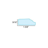 American Pro Decor WM 935 1-5/8 in. x 9/16 in. Recycled Polystyrene Door Stop Moulding Pro Pack 72 LF (9-Pack)
