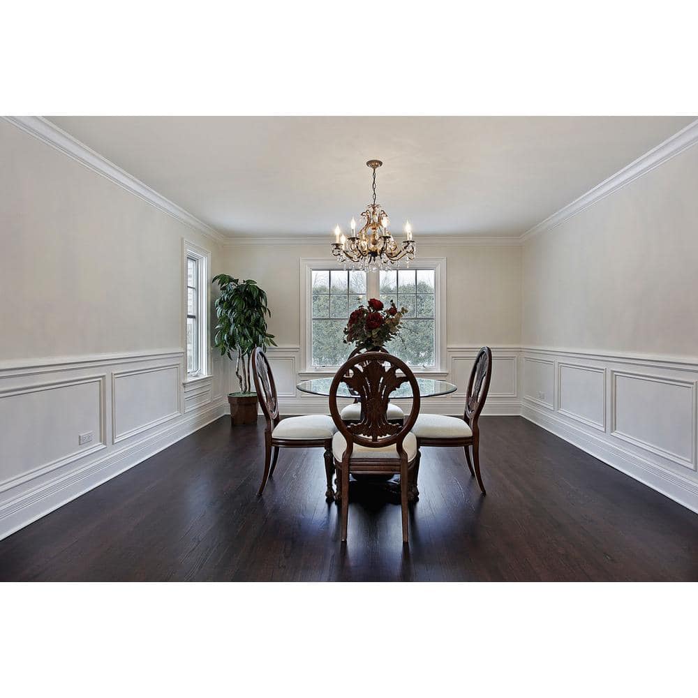 American Pro Decor Trim Fast 3-1/8 in. x 3-1/8 in. x 96 in. Plain Polystyrene Peel and Stick Crown Moulding 24 LF (3-Pack)