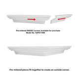 American Pro Decor Trim Fast 3-1/8 in. x 3-1/8 in. x 96 in. Plain Polystyrene Peel and Stick Crown Moulding 24 LF (3-Pack)