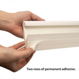 American Pro Decor Trim Fast WM 49 3 in. x 2 in. x 96 in. Plain Polystyrene Peel and Stick Crown Moulding 48 LF (6-Pack)