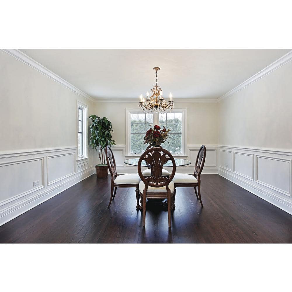 American Pro Decor Trim Fast WM 49 3 in. x 2 in. x 96 in. Plain Polystyrene Peel and Stick Crown Moulding 48 LF (6-Pack)