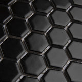 Merola Tile Metro Hex Matte Black 10-1/4 in. x 11-7/8 in. x 5 mm Porcelain Mosaic Tile (8.65 sq. ft. / Case)