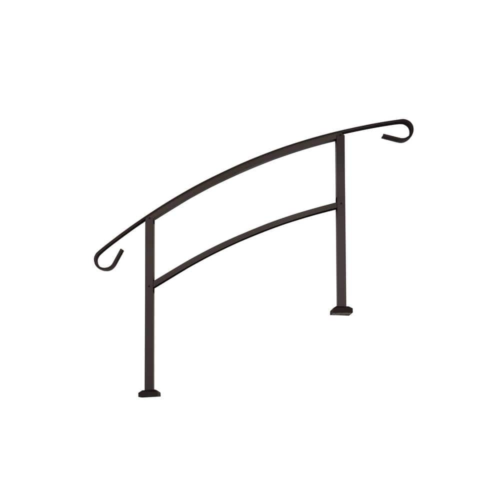 US Door and Fence Aluminum Handrail for 3 Steps Copper