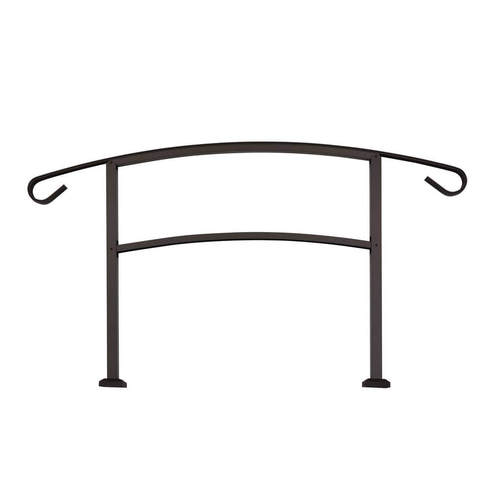 US Door and Fence Aluminum Handrail for 3 Steps Copper