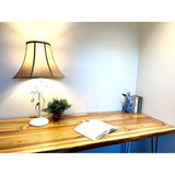 HARDWOOD REFLECTIONS 8 ft. L x 25 in. D Finished Teak Solid Wood Butcher Block Countertop With Live Edge
