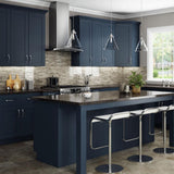 MILL'S PRIDE Richmond Valencia Blue Plywood Shaker Ready to Assemble Corner Kitchen Cabinet Soft Close 24 in W x 12 in D x 42 in H