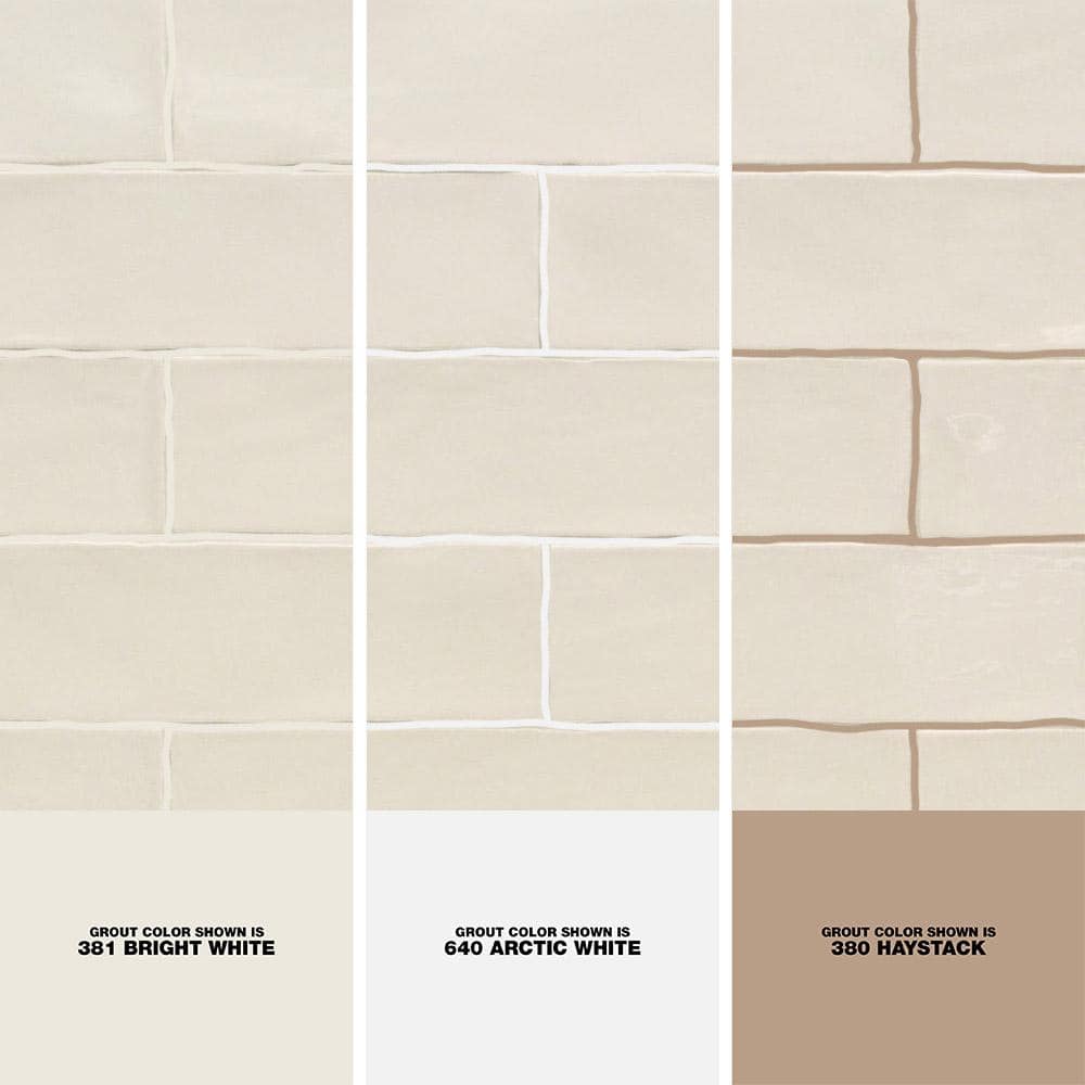Ivy Hill Tile Catalina Vanilla 3 in. x 12 in. x 8 mm Polished Ceramic Subway Wall Tile (10.76 sq.ft./case)