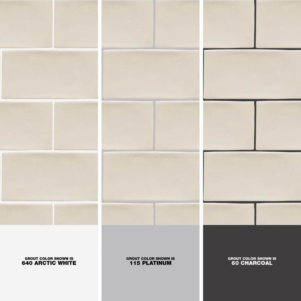 Ivy Hill Tile Catalina Vanilla 3 in. x 6 in. x 8 mm Polished Ceramic Subway Wall Tile (5.38 sq. ft./case)