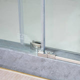 Vanity Art 76 in. H x 60 in. W Frameless Sliding Shower Door in Chrome with Clear Tempered Glass