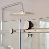 Vanity Art 76 in. H x 60 in. W Frameless Sliding Shower Door in Chrome with Clear Tempered Glass