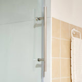Vanity Art 76 in. H x 60 in. W Frameless Sliding Shower Door in Chrome with Clear Tempered Glass