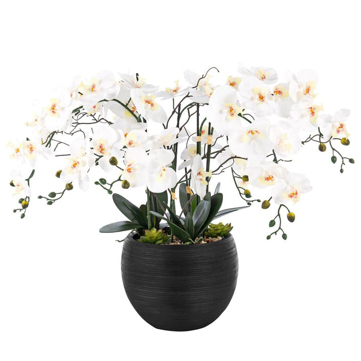 Vanity Art 36.22 in. H Artificial Phalaenopsis Orchids Floral Arrangement in Pot