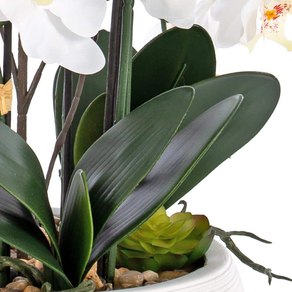 Vanity Art 36.22 in. H Artificial Phalaenopsis Orchids Floral Arrangement in Pot