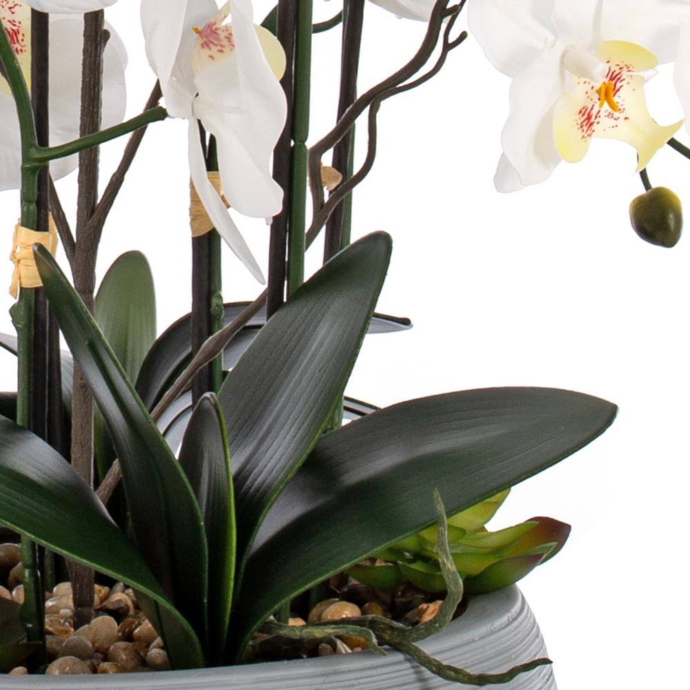 Vanity Art 36.22 in. H Artificial Phalaenopsis Orchids Floral Arrangement in Pot