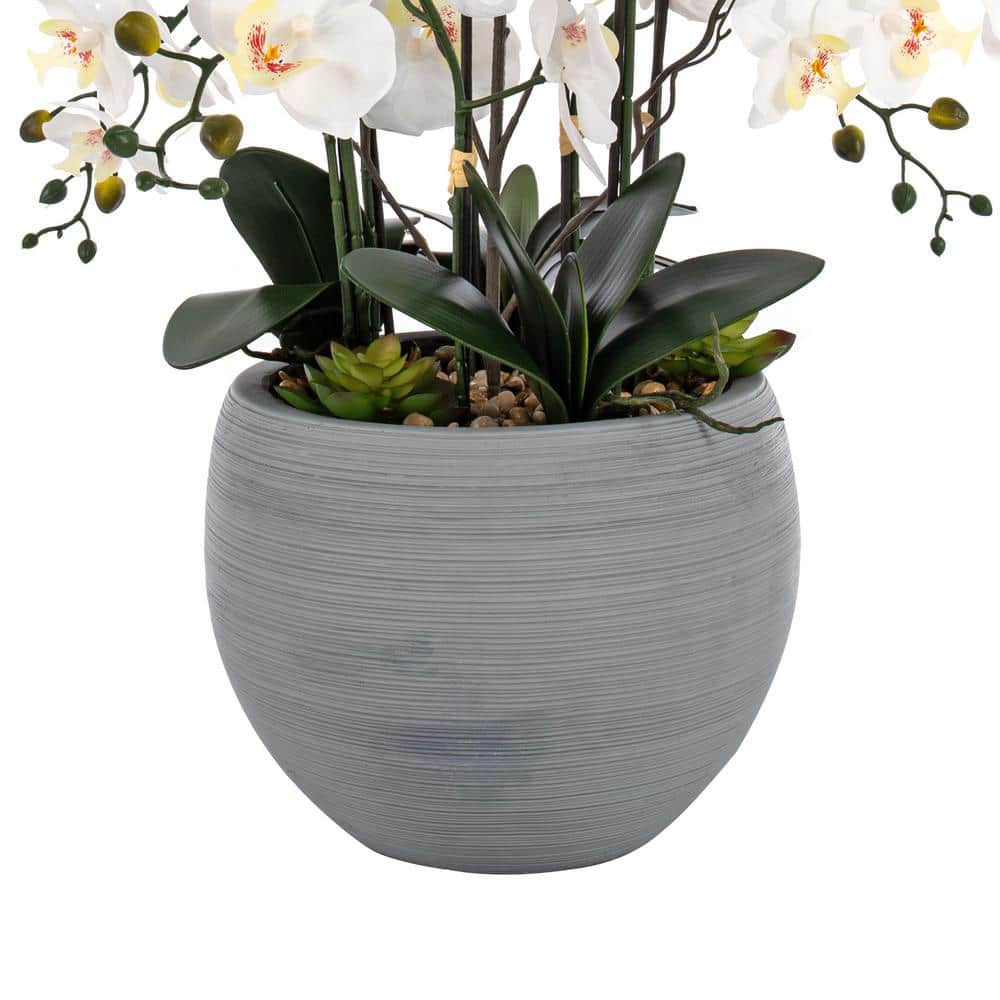 Vanity Art 36.22 in. H Artificial Phalaenopsis Orchids Floral Arrangement in Pot