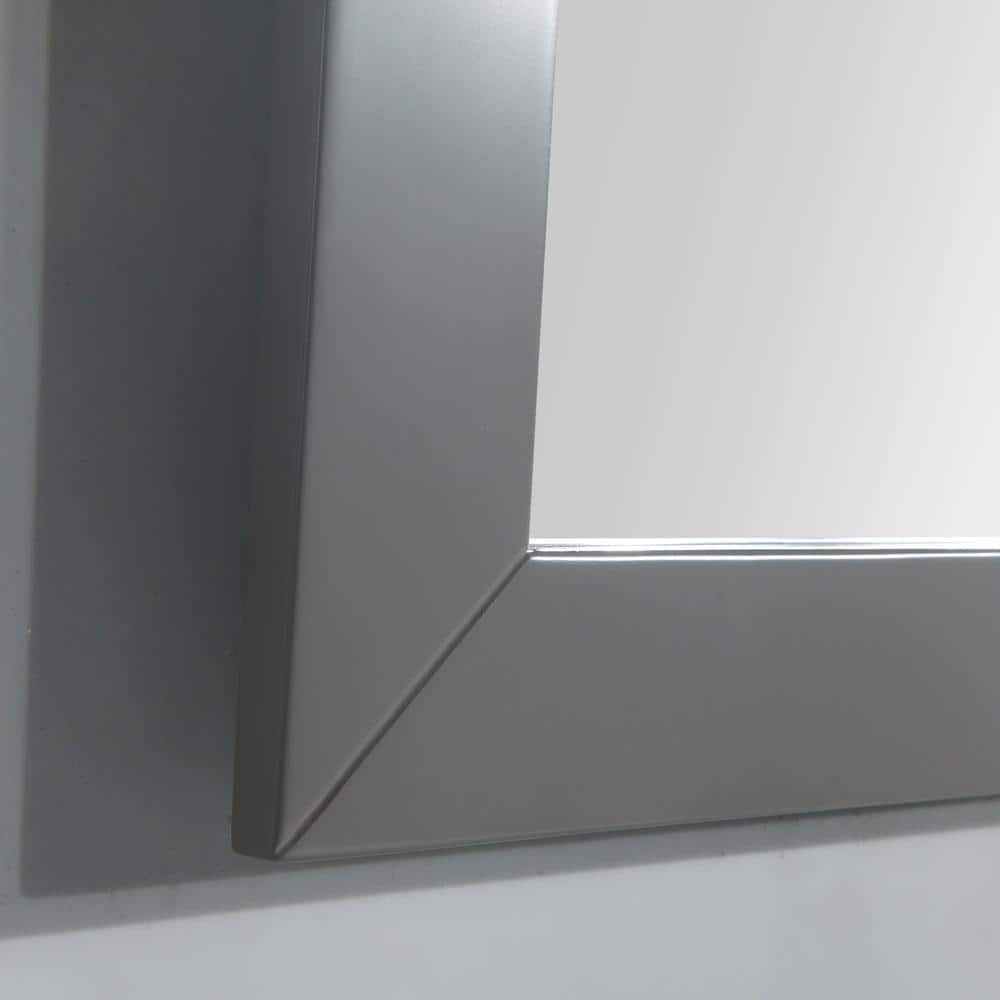 Vanity Art Genoa 24 in. W x 22 in. D x 36 in. H Bath Vanity in Grey with Engineered Marble Top in White with Basin and Mirror