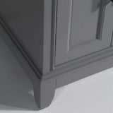 Vanity Art Genoa 30 in. W x 22 in. D x 36 in. H Bath Vanity in Grey with Engineered Marble Top in White with Basin and Mirror