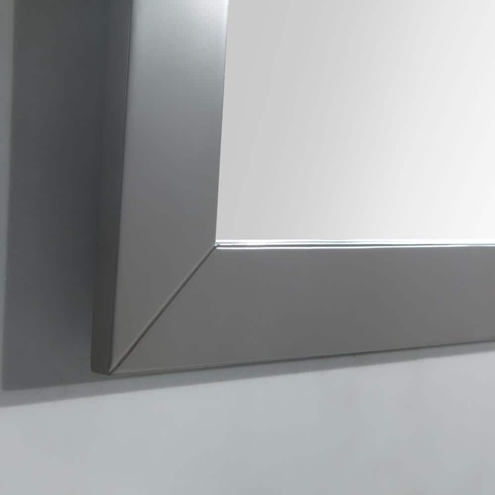 Vanity Art Genoa 36 in. W x 22 in. D x 36 in. H Bath Vanity in Grey with Engineered Marble Top in White with Basin and Mirror
