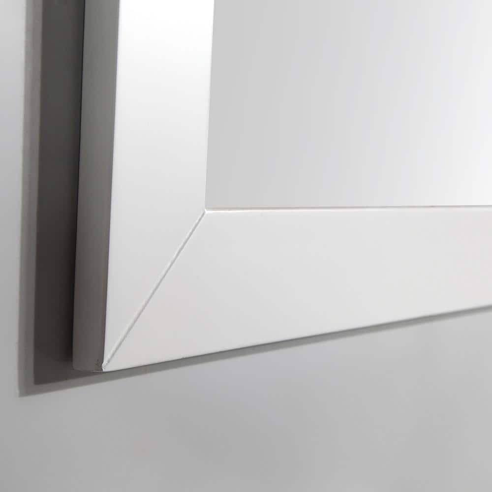 Vanity Art Genoa 60 in. W x 22 in. D x 36 in. H Bath Vanity in White with Engineered Marble Top in White with Basin and Mirror