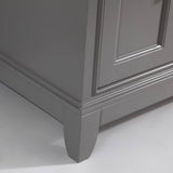 Vanity Art Genoa 60 in. W x 22 in. D x 36 in. H Bath Vanity in Grey withEngineered Marble Top in White with Basin and Mirror