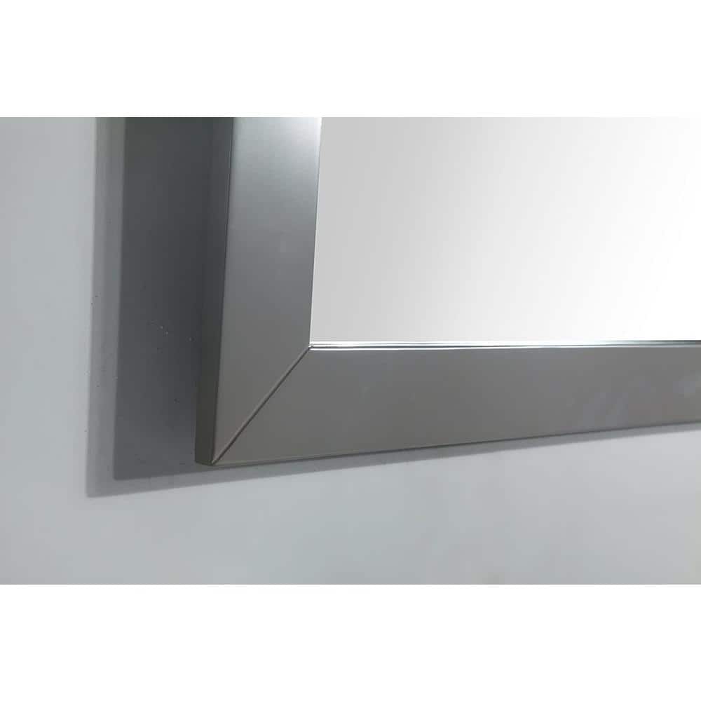 Vanity Art Genoa 60 in. W x 22 in. D x 36 in. H Bath Vanity in Grey withEngineered Marble Top in White with Basin and Mirror