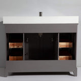 Vanity Art Genoa 60 in. W x 22 in. D x 36 in. H Bath Vanity in Grey withEngineered Marble Top in White with Basin and Mirror