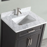 Vanity Art Savona 24 in. W x 22 in. D x 36 in. H Bath Vanity in Grey with Vanity Top in White with White Basin and Mirror