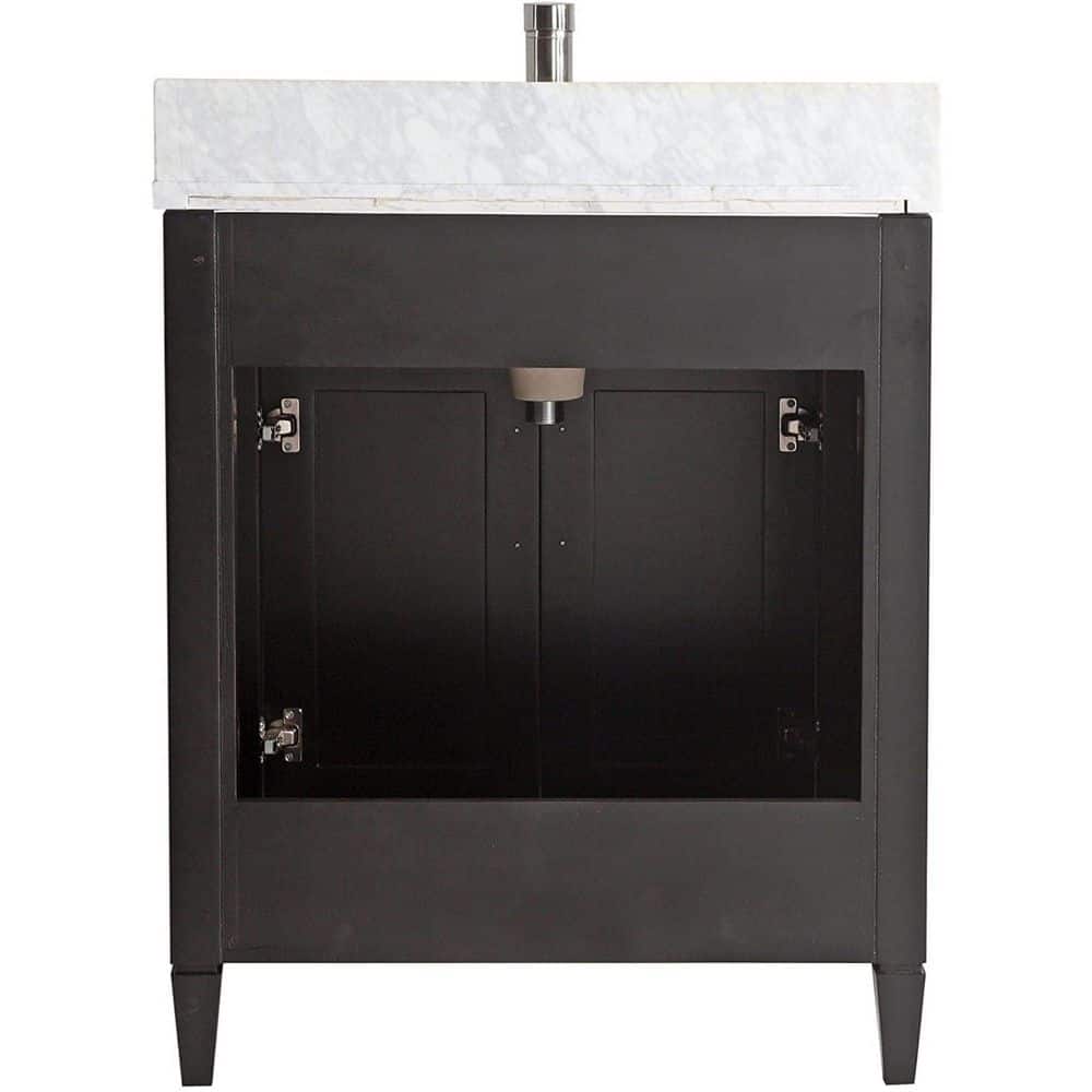 Vanity Art Savona 24 in. W x 22 in. D x 36 in. H Bath Vanity in Espresso with Vanity Top in White with White Basin and Mirror