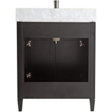 Vanity Art Savona 24 in. W x 22 in. D x 36 in. H Bath Vanity in Grey with Vanity Top in White with White Basin and Mirror