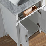 Vanity Art Savona 24 in. W x 22 in. D x 36 in. H Bath Vanity in White with Vanity Top in White with White Basin and Mirror
