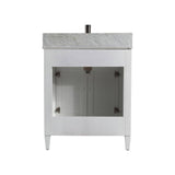 Vanity Art Savona 30 in. W x 22 in. D x 36 in. H Bath Vanity in White with Vanity Top in White with White Basin and Mirror