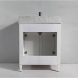 Vanity Art Savona 30 in. W x 22 in. D x 36 in. H Bath Vanity in White with Vanity Top in White with White Basin and Mirror