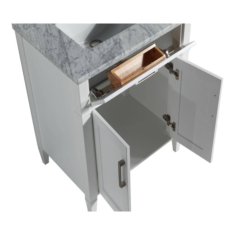 Vanity Art Savona 30 in. W x 22 in. D x 36 in. H Bath Vanity in White with Vanity Top in White with White Basin and Mirror