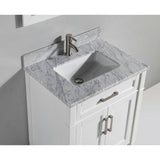 Vanity Art Savona 30 in. W x 22 in. D x 36 in. H Bath Vanity in White with Vanity Top in White with White Basin and Mirror
