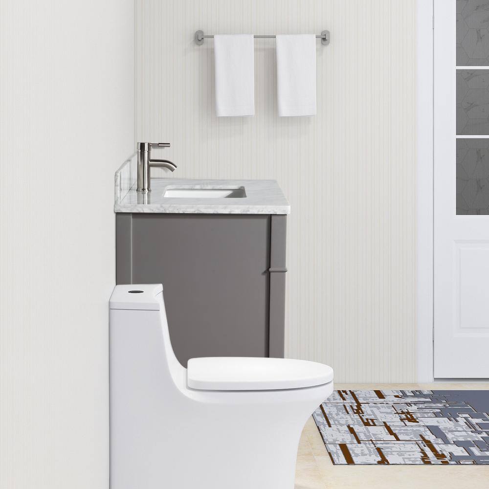 Vanity Art Savona 36 in. W x 22 in. D x 36 in. H Vanity in Grey with Single Basin Vanity Top in White and Grey Marble and Mirror