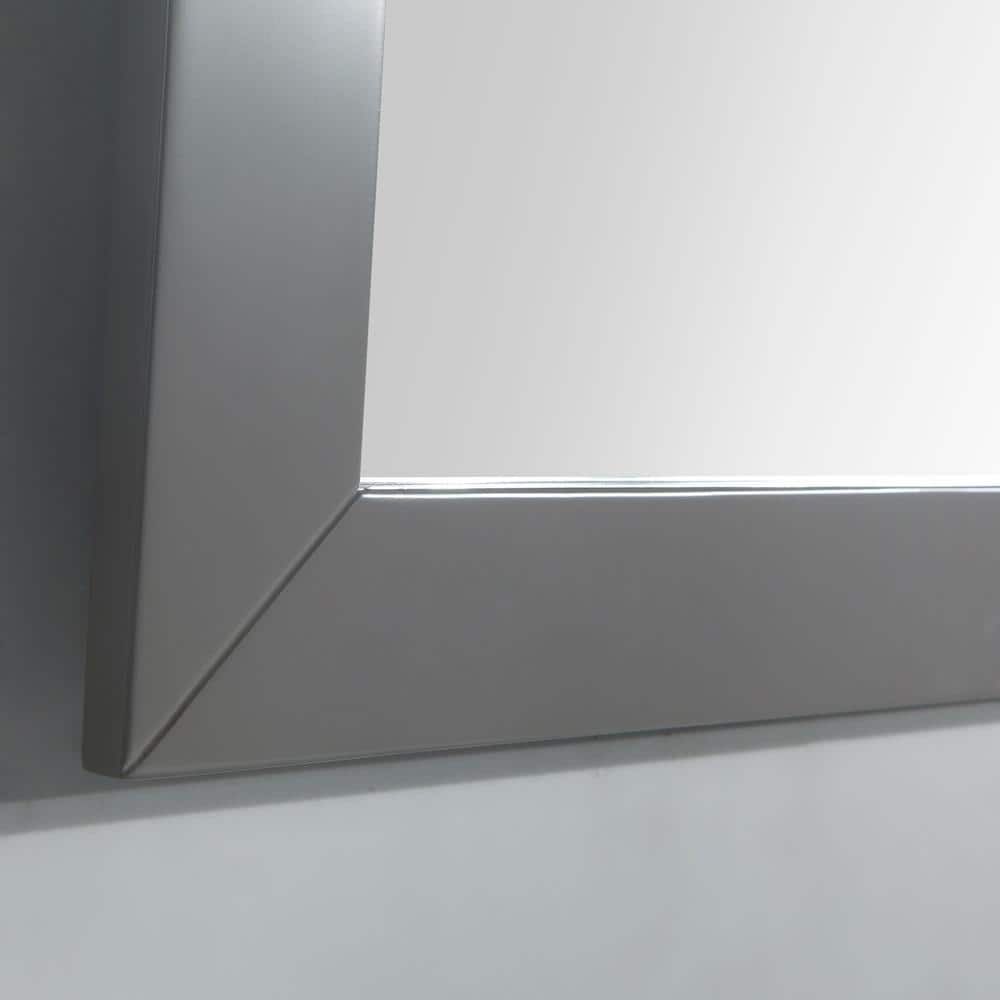 Vanity Art Savona 36 in. W x 22 in. D x 36 in. H Vanity in Grey with Single Basin Vanity Top in White and Grey Marble and Mirror