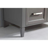 Vanity Art Savona 36 in. W x 22 in. D x 36 in. H Vanity in Grey with Single Basin Vanity Top in White and Grey Marble and Mirror