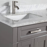 Vanity Art Savona 60 in. W x 22 in. D x 36 in. H Bath Vanity in Grey with Vanity Top in White with White Basin and Mirror