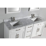 Vanity Art Savona 72 in. W x 22 in. D x 36 in. H Bath Vanity in White with Vanity Top in White with White Basin and Mirror