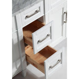 Vanity Art Savona 72 in. W x 22 in. D x 36 in. H Bath Vanity in White with Vanity Top in White with White Basin and Mirror
