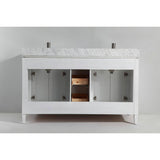 Vanity Art Savona 72 in. W x 22 in. D x 36 in. H Bath Vanity in White with Vanity Top in White with White Basin and Mirror