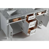 Vanity Art Savona 72 in. W x 22 in. D x 36 in. H Bath Vanity in White with Vanity Top in White with White Basin and Mirror