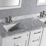 Vanity Art Savona 72 in. W x 22 in. D x 36 in. H Bath Vanity in White with Vanity Top in White with White Basin and Mirror