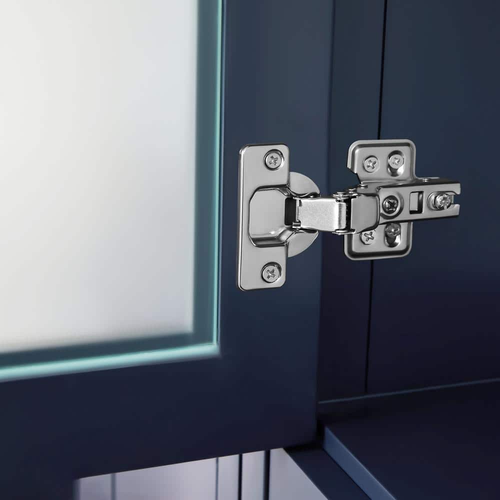 Vanity Art Brescia 48 in. W x 18.1 in. D x 35.8 in. H Single Basin Bathroom Vanity in Blue with Top in White Ceramic and Mirror