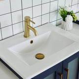 Vanity Art Brescia 60 in. W x 18.1 in. D x 35.8 in. H Double Basin Bathroom Vanity in Blue with Top in White Ceramic and Mirror