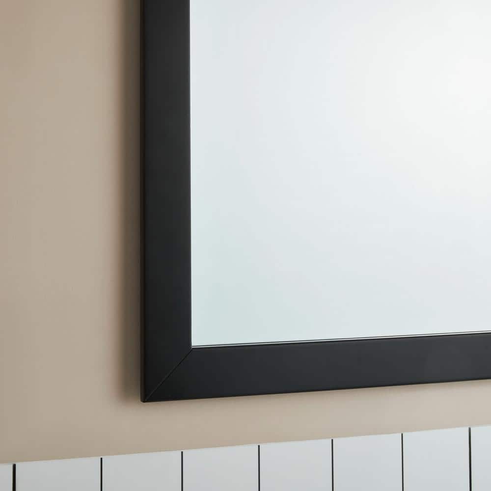 Vanity Art 42 in. W x 18 in. D x 36 in. H Bathroom Vanity in Espresso with Single Basin Vanity Top in White Ceramic and Mirror