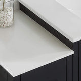 Vanity Art Brescia 54 in. W x 18 in. D x 36 in. H Bathroom Vanity in Espresso with Vanity Top in White with White Basin and Mirror
